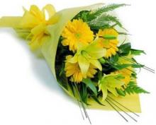 Yellow Lilies and Gerberas Bouquet Yellow Lilies and Gerberas Bouquet